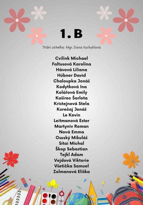 Seznam žáků budoucí 1.B